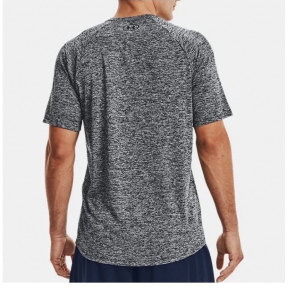 Under Armour Mens Tech Tee Short Sleeve Charcoal Gray Heather Loose‎ Fit Large